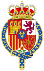 Coat of Arms of Felipe VI of Spain (Member of the Garter Variant).svg