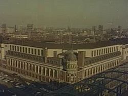 Shibe Park in Philadelphia's Swampoodle Neighborhood, is now a part of Allegheny West, circa 1955.