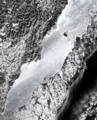 Crop of Lower Green Bay, February 25, 2022, true color Landsat-8