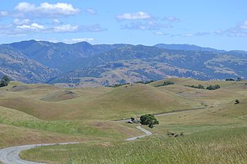 Diablo Range including Mount Hamilton (right).JPG