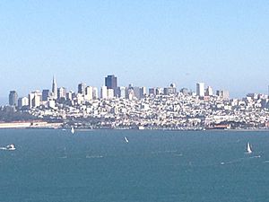 Downtown San Francisco, from Point Bonita lighthouse