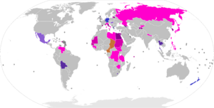 Electoral systems map mixed