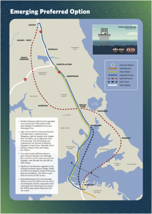 Emerging Preferred Option for Second Waitematā Harbour Crossing (August 2023)