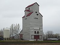 Grain Elevator at Lena, Manitoba