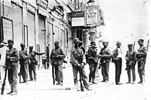 Greek troops on the streets during the 1925 coup by Pangalos