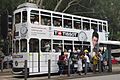 HK CWB 高士威道 Causeway Bay Road white tram 145 body ads T+Tissot watch n 黃曉明 Huang Xiaoming Sept 2017 IX1