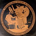 Hephaistos Thetis at Kylix by the Foundry Painter Antikensammlung Berlin F2294