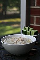 Herbed white bean dip with crudités