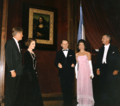 JFK, Marie-Madeleine Lioux, André Malraux, Jackie, L.B. Johnson, unveiling Mona Lisa at National Gallery of Art