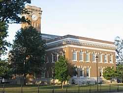 Southern face of Jackson County Courthouse in Brownstown