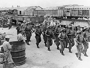 Japanese Troops Leave Bangkok, 1945 IND4835