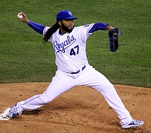 Johnny Cueto on October 28, 2015