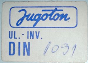 Jugoton logo price sticker