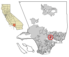 Location of Rosemead in Los Angeles County, California