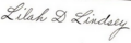 Lilah Denton Lindsey signature
