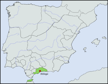 Taifa Kingdom of Málaga, c. 1037.