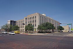 The current Lubbock County Courthouse