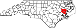 State map highlighting Beaufort County