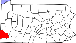 Map of Washington County, Pennsylvania