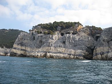 Marble caves on Palmaria island (Liguria, Italy)