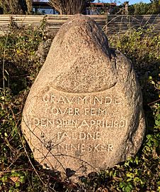 Memorial stone Battle of Copenhagen 2 April 1801