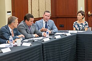 Michael Waltz speaking during a China Task Force meeting