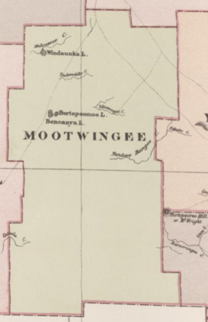 Mootwingee County from Johns Sands 1886 map