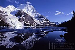 Mt. Robson from Berg Lake, reflected
