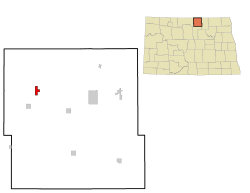 Location of East Dunseith, North Dakota