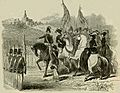 On horseback, Smith leads soldiers bearing flags