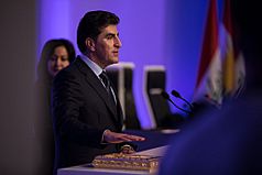 Nechirvan Barzani takes oath of office to become President of the Kurdistan Region at the Presidential Inauguration Ceremony. Erbil,June 10, 2019