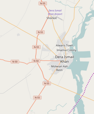 Pakistan Dera Ismail Khan map