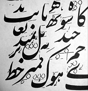 Persian Nastaʿlīq's proportions