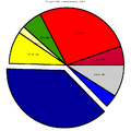 Pie chart EP election 2004 exploded