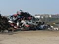 Scrap vehicles at Barry Docks - geograph.org.uk - 1210654