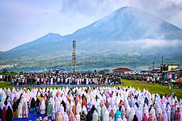 Sholat Ied di Lereng Sumbing