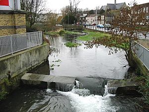 Small weir on the river Dour - geograph.org.uk - 355192