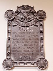 St Augustine's Abbey chapel plaque, Chilworth