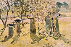 Stanisław Masłowski (1853-1926) Beehives, watercolour, 1924
