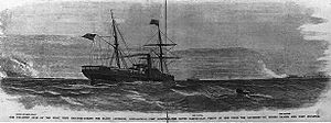 Steamship Star of the West, with reinforcements for Major Anderson, approaching Fort Sumter