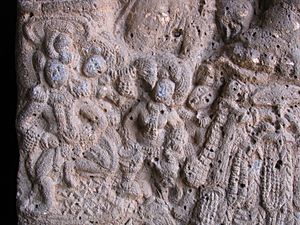 Stone carvings at Bhaje caves
