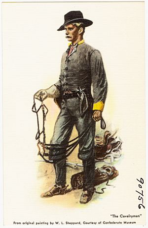The Cavalryman, from original painting W. L. Sheppard, courtesy of Confederate Museum (90756)