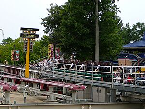 Top Thrill Dragster launch area