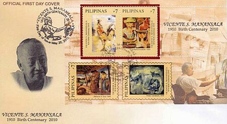 Vicente Manansala 2010 stampsheet of the Philippines 2