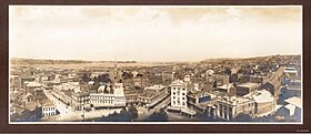 View of Dunedin looking south over the Octagon c1914 (16529736370)