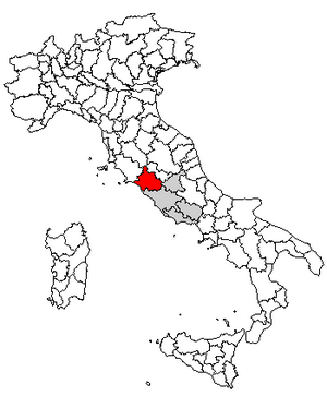 Location of Province of Viterbo