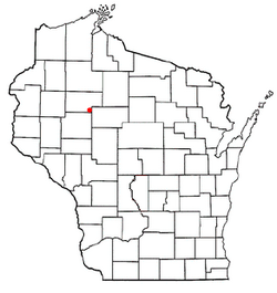 Location of Sheldon, Rusk County, Wisconsin