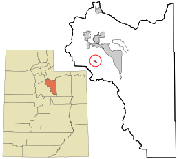 Location in Wasatch County and the state of Utah