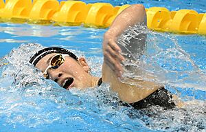 Women's freestyle swimming technique as part of the individual medley