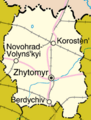 Zhytomyr oblast detail map